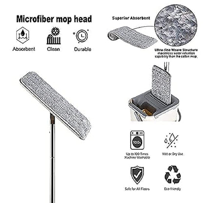 Effective floor cleaning with microfiber flat mop