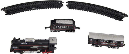 Full view of the DECAWALL Electric Express Train Set with track and train