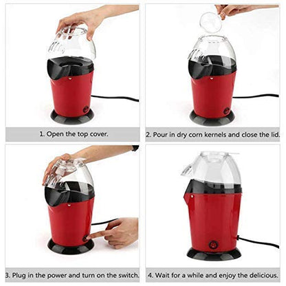 Healthy popcorn made with hot air technology—no oil needed