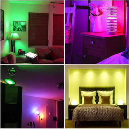 LED bulb changing colors for ambiance