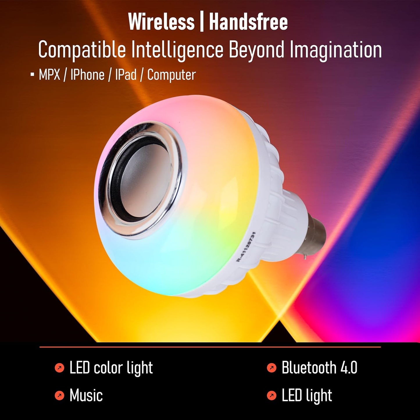 LED bulb used for parties with sound and light effects