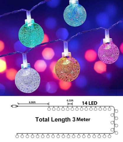 LED crystal bubble ball detail with multicolor illumination