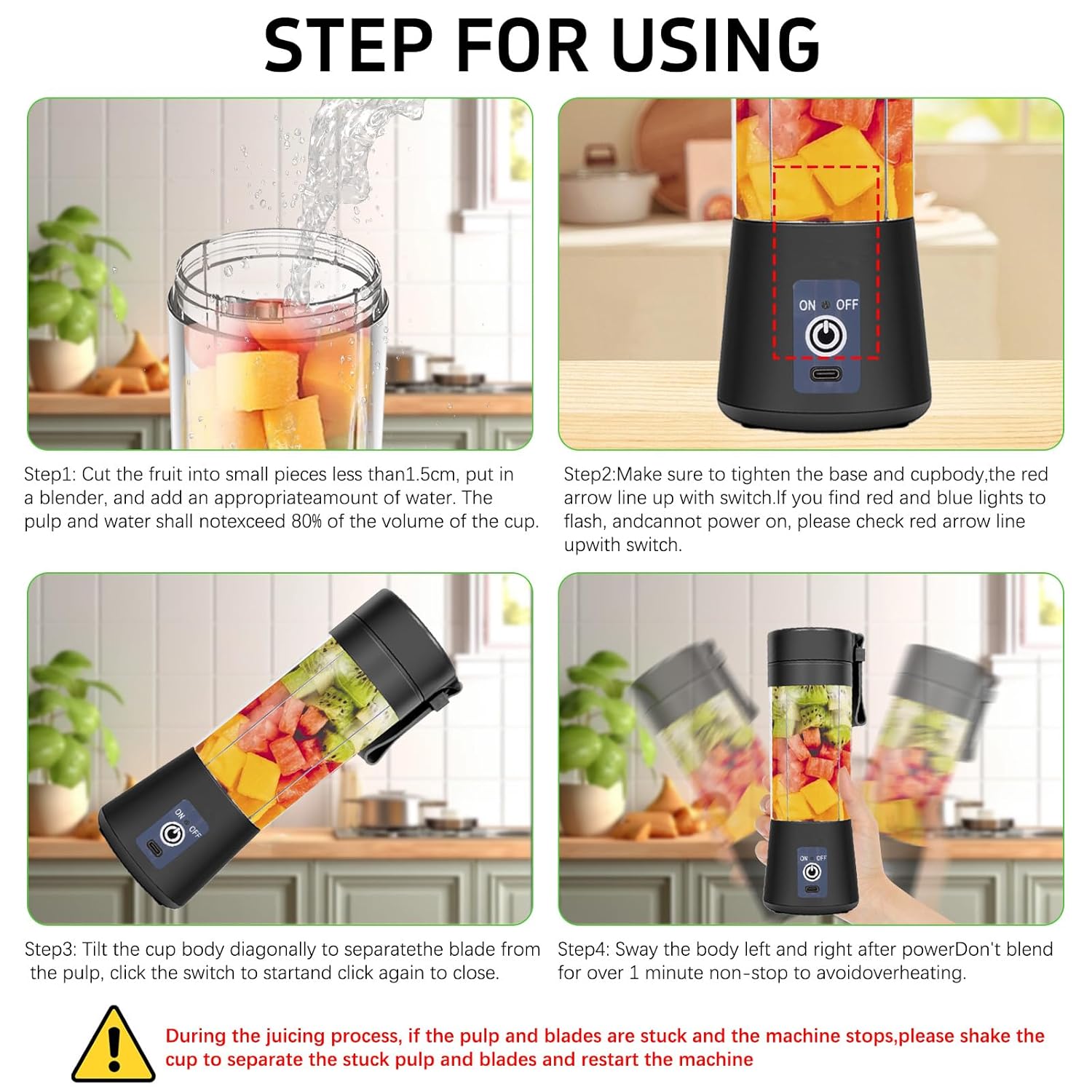 Lightweight, travel-friendly juicer blender for on-the-go use