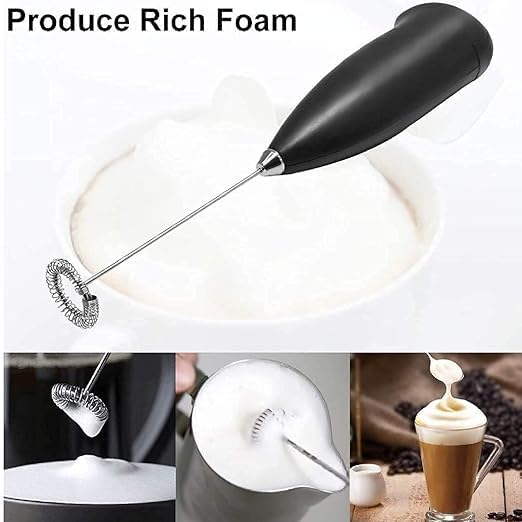 Mini Electric Frother used as an egg beater for quick and easy whisking