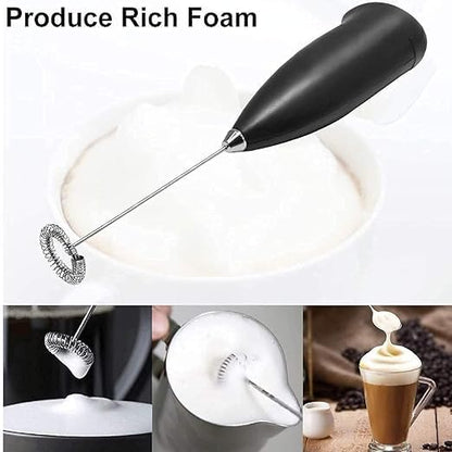 Mini Electric Frother used as an egg beater for quick and easy whisking