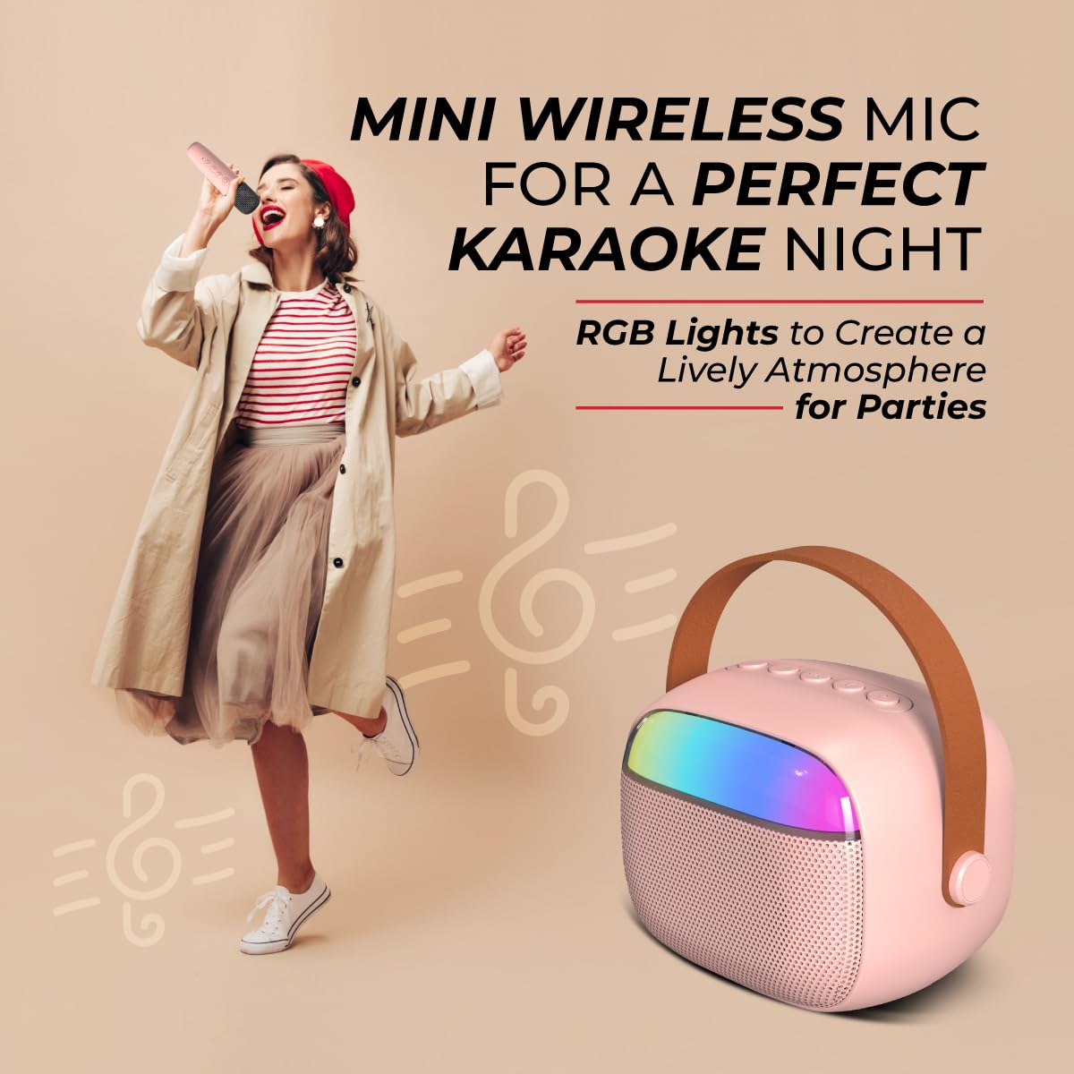 Packaging of wireless Bluetooth microphone with accessories