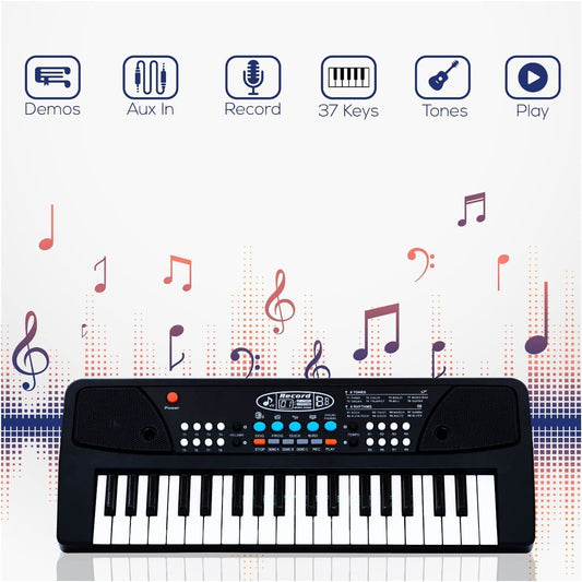 Piano with mic - 37 keys electronic keyboard for kids