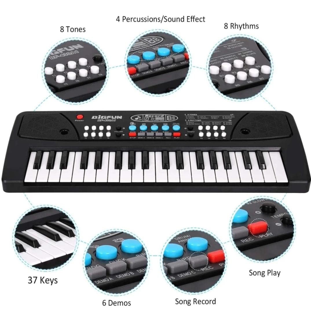 Piano with mic, perfect for kids to sing and play