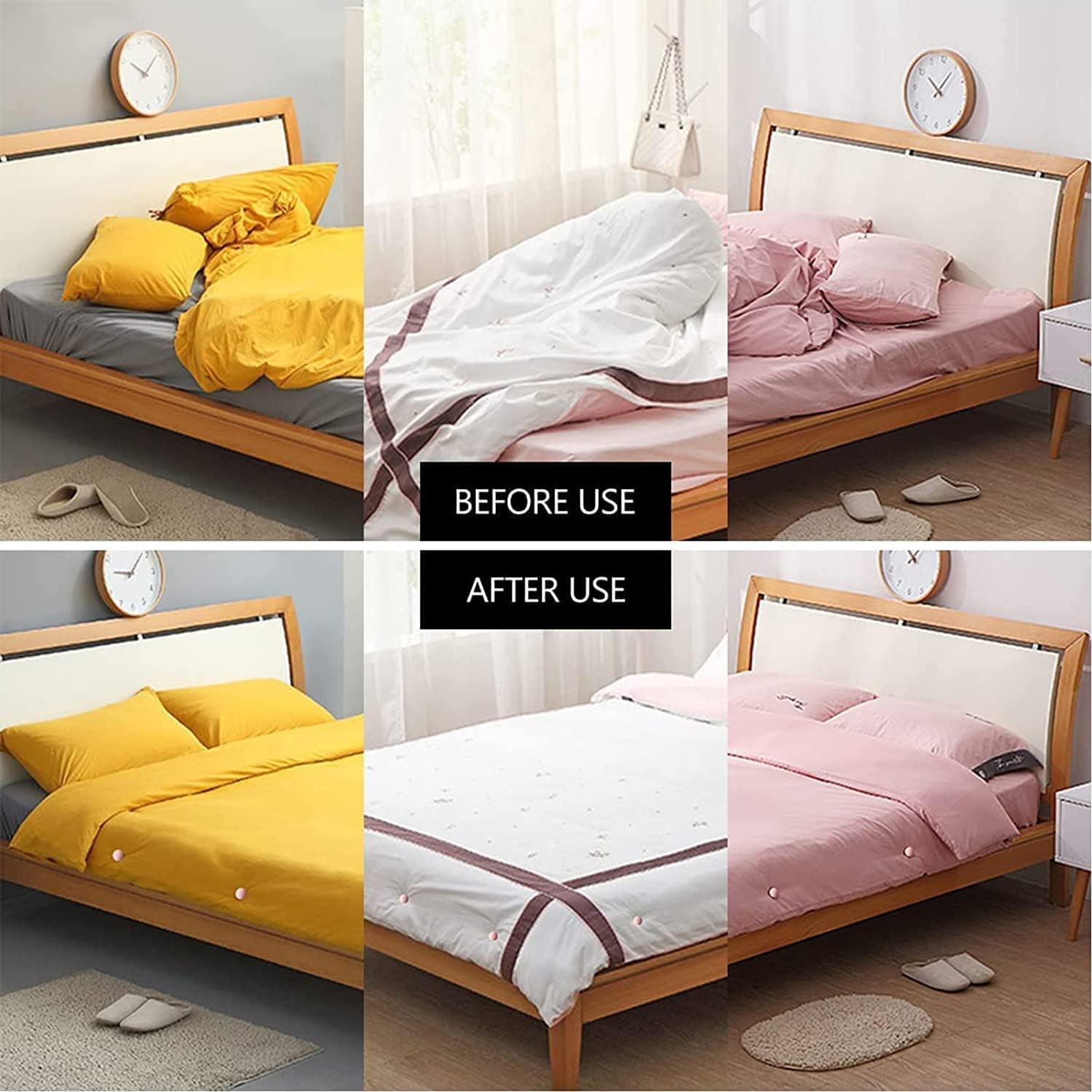 Secure quilt and duvet cover holder preventing slipping
