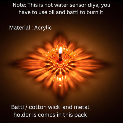 Set of 12 reusable Diwali diyas in vibrant colours