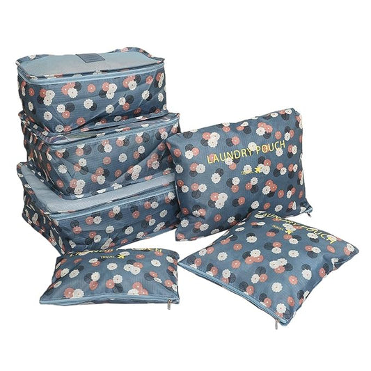  Set of 6 packing cubes for travel organization