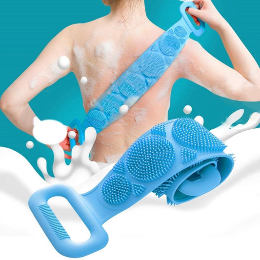 Silicone Body Back Scrubber for Shower – Double-Sided Exfoliating Belt