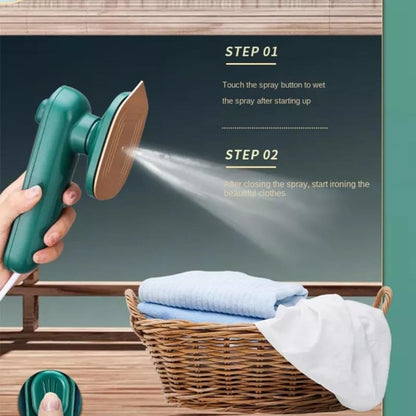 Small-sized travel iron packed inside a suitcase for easy portability