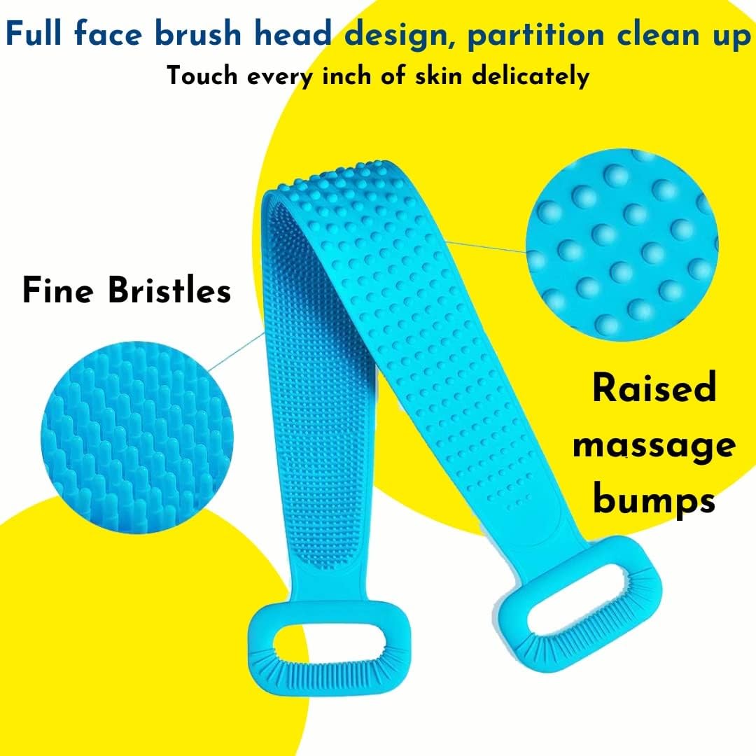 Soft bristles and massage nodes on the silicone scrubber
