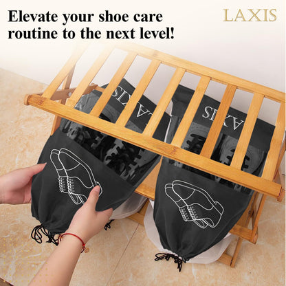 Sturdy material and zipper design for shoe storage