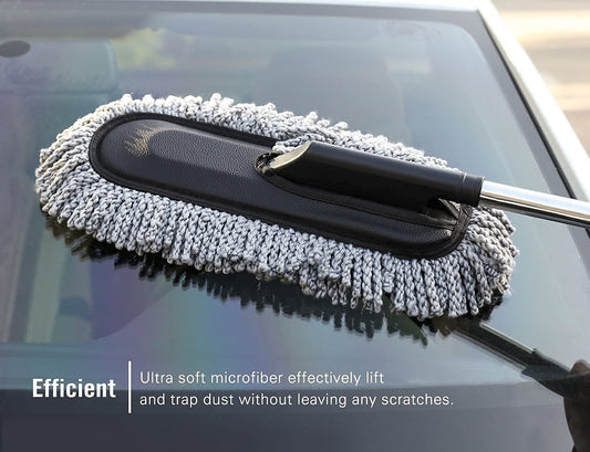Super Soft Microfiber Car Duster with Extendable Handle