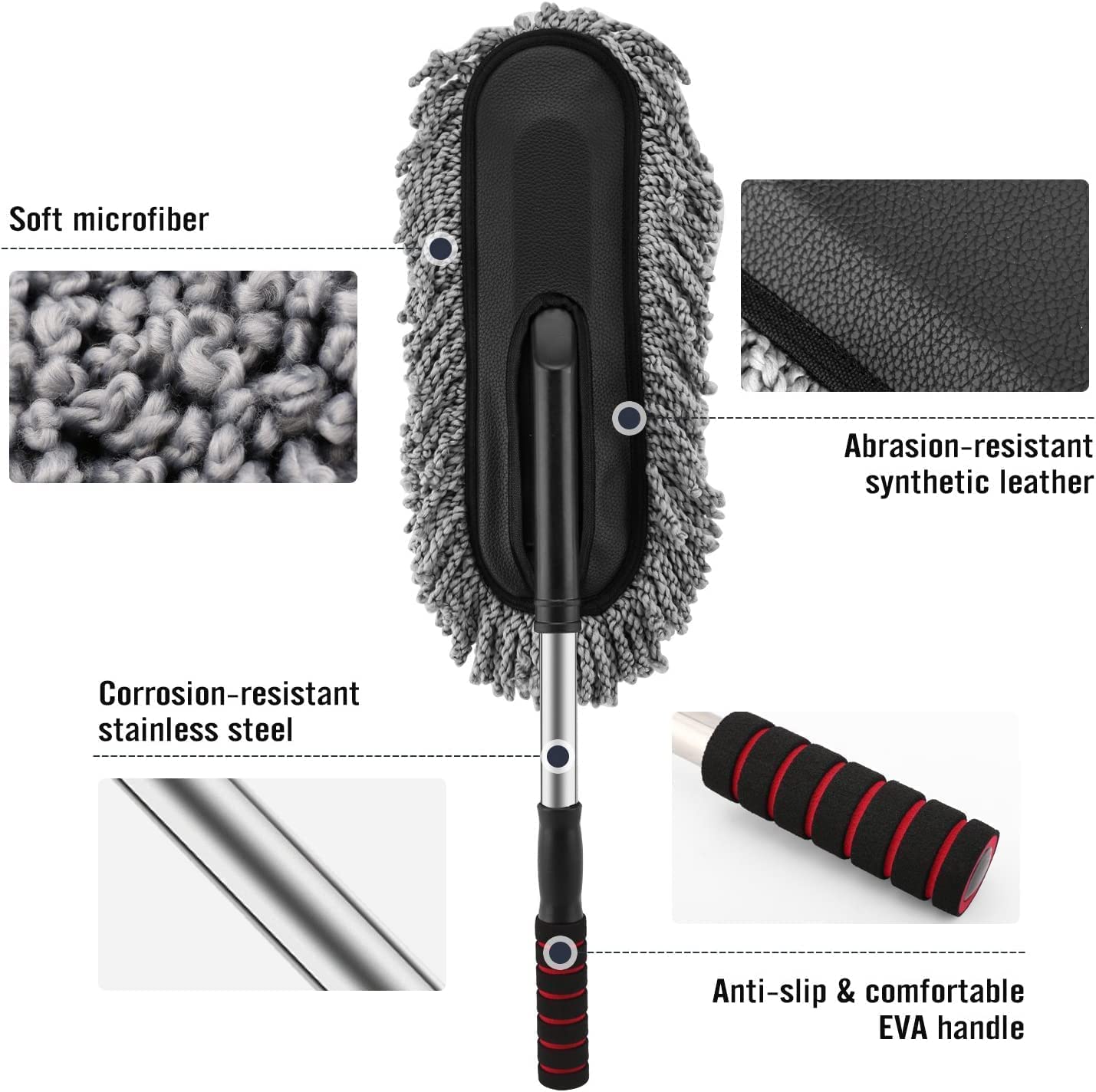 Super soft microfiber car brush for dusting
