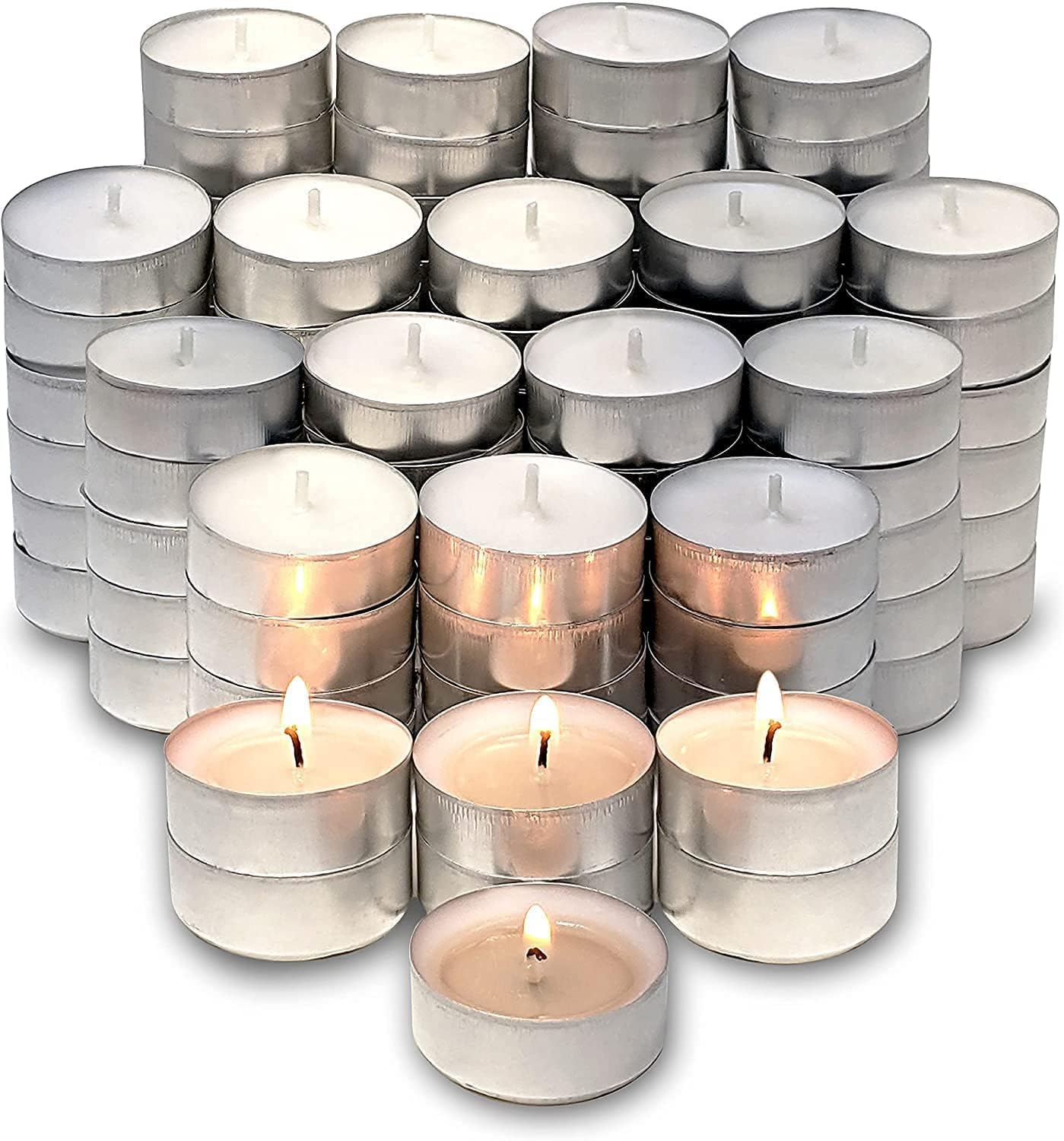 Tealights decorating a dining table or living room