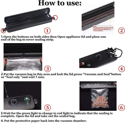 Using the vacuum sealer in a modern kitchen