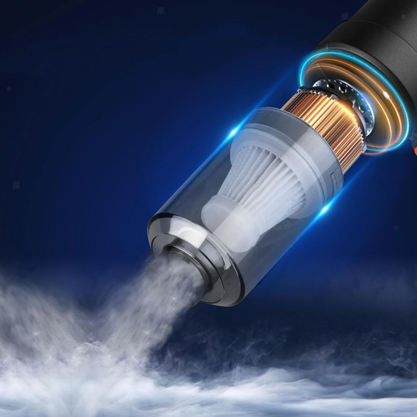 Wireless car vacuum cleaner for wet and dry debris removal